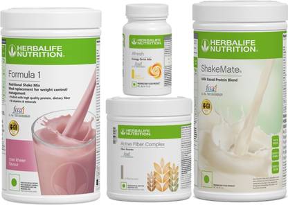 HERBALIFE Shake Rose kheer Afresh lemon Active Fibre Complex Shakemate Protein Shake