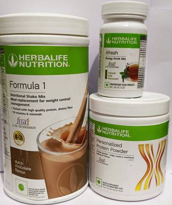 HERBALIFE Nutrition Chocolate Flavour 500g Protine Powder 200g Tulshi Afresh 50g Plant-Based Protein
