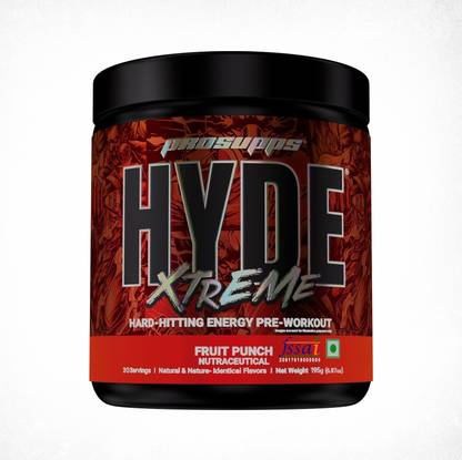 PROSUPPS Hyde Xtreme Pre Workout 30 servings Fruit Punch flavor Pre Workout