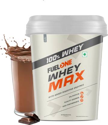FUELONE Whey Max, Whey Protein Concentrate & Whey Protein Isolate, 27g Protein Whey Protein