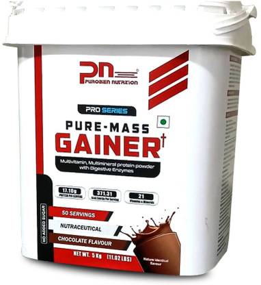 Purobien Nutrition Pure Mass Gainer, Multivitamin,Multimineral Protein With Digestive Enzymes Weight Gainers/Mass Gainers