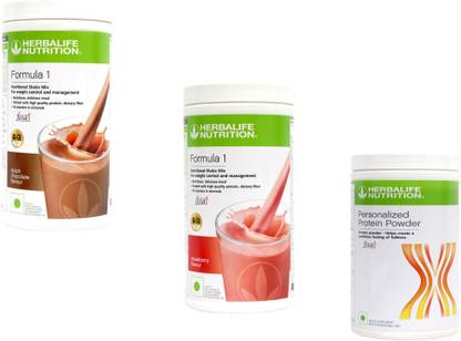 HERBALIFE Formula 1 Shake CHOCOLATE +STRAWBERRY + Protein Powder 400 Gram Protein Shake