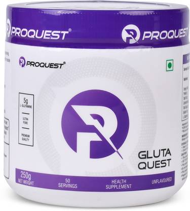 PROQUEST Gluta Quest - 5000mg L-Glutamine Pure Micronized Grade - 50 Servings Glutamine