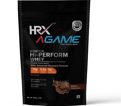 HRX AGame Bioactive Hi-Perform Whey, 25g Protein, 5.5g BCAAs, 907g Whey Protein