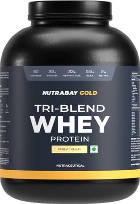 Nutrabay Gold Tri Blend Whey Protein (Hydrolyzed, Isolate & Concentrate) - 25g Protein Protein Blends