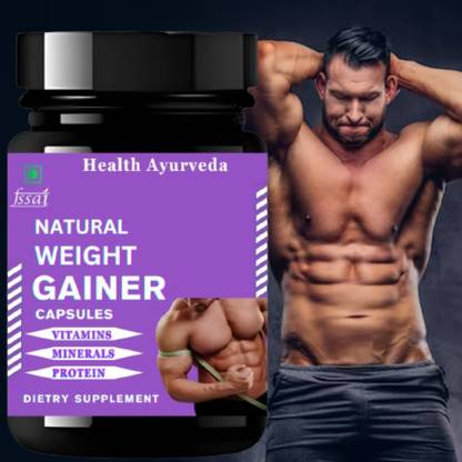 Health Ayurveda Natural Weight Gainer | MUSCLE MASS GAIN | weight grow capsules Weight Gainers/Mass Gainers