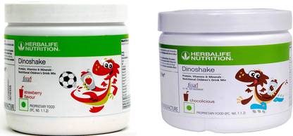 HERBALIFE Dinoshake nutritional children’s drink mix - Strawberry & Chocolate flavour Plant-Based Protein