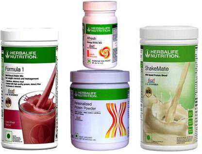 HERBALIFE FORMOLA 1 SHAKE ROSE KHEER+PROTIEN 200g +AFRESH PEACH + SHAKEMATE MILK POWDER Whey Protein
