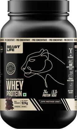 BeastLife 100% Whey Protein | 24g Protein, 5.3g BCAA | Ultrasorb Tech | High Absorption Whey Protein