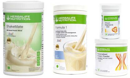 HERBALIFE Formula 1 Shake Kulfi +Protein Powder 200 Gram + Afresh Lemon + Shake Mate Plant-Based Protein