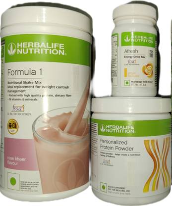 Herbalife Nutrition F1 Shake Rose kheer + Protein Powder 200 G + Afresh - Ginger Protein Shake