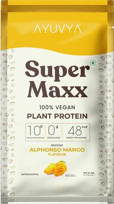 Ayuvya SuperMaxx Advanced Ayurvedic Protein Powder Increase Muscle Mass & Performance | Plant-Based Protein