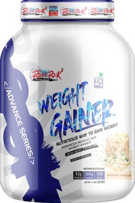 RONNIROCK Weight Gainer 2750gm Spanish Vanilla Rebuild Muscle with Protein 52g No Sugar Weight Gainers/Mass Gainers