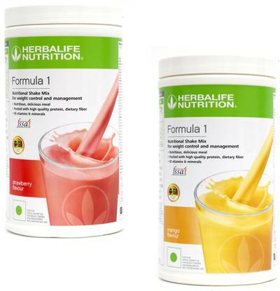 HERBALIFE Formula 1 Protein Shake Strawberry + Mango Plant-Based Protein