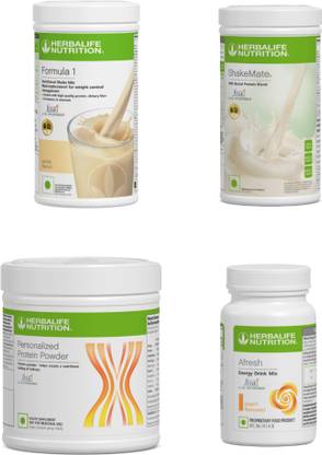 Herbalife Nutrition F1 Shake Vanilla , Small Protein Powder, ShakeMate , Afresh - Peach Protein Shake