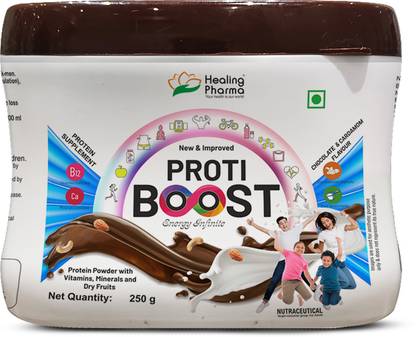healing pharma Proti Boost Pre-Mix Chocolate Flavour Powder 100% Whey Protein