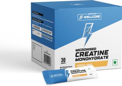 Wellcore Pure Micronised Creatine Monohydrate |Lab Tested, Enhanced Absorption|30 Sachets Creatine