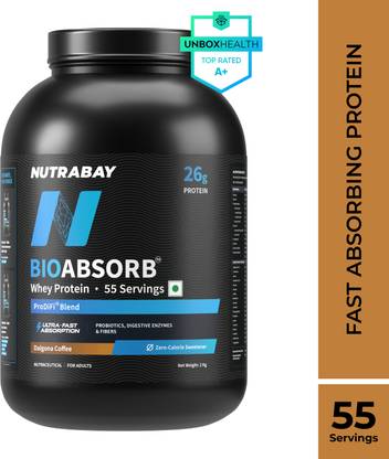Nutrabay BioAbsorb Whey Protein | India's 1st Fast Absorbing Whey with ProDiFi Blend Whey Protein