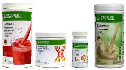 HERBALIFE FORMULA1 STRAWBERRY PROTIEN 200 G AFRESH ENERGY DRINK PEACH SHAKEMATE 500 G Plant-Based Protein