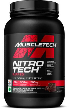 Muscletech NitroTech Ripped Protein Powder for Muscle Support Low Fat Lean Whey Protein