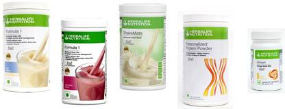 HERBALIFE Formula 1 Kulfi & Rose Kheer + Protein Powder 400 G + Shake Mate + Afresh Lemon Protein Shake