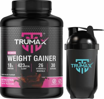 TRUMAX Women Weight Gainer 3.0kg with Shaker, Concentrate Protein Vitamins & Minerals Weight Gainers/Mass Gainers