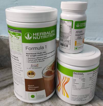 Herbalife Nutrition Formula shake chocolate + Afresh Lemon + Protein powder 200gm Protein Shake