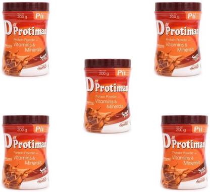 pii protiman D PROTIMAN SUGAR FREE (200G) PACK OF 5 JAR Plant-Based Protein
