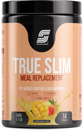 Sparkfusion True Slim Protein Powder Meal Replacement Shake ( Alphonso Mango, 500 g) Protein Shake