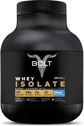 BOLT 100% Whey Protein Isolate | With SUPERFOOD PHYCOCYANIN | Whey Protein
