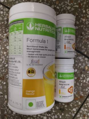 HERBALIFE F1 SHAKE MIX-MANGO,AFRESH-PEACH,LEMON (PACK OF 3) Protein Shake