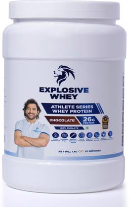 EXPLOSIVE WHEY Whey Protein 100% Isolate — Trusted by MS Dhoni, 1 kg(Chocolate) Whey Protein