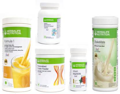 HERBALIFE FORMULA1MANGO 500 PROTIEN 200 AFRESH ENERGY DRINK TULSI 50 SHAKEMATE 500 F 2 Plant-Based Protein