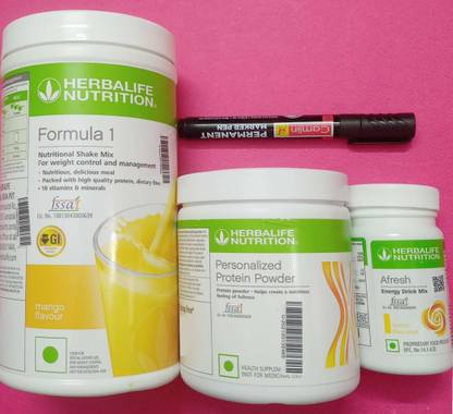 HERBALIFE Formula 1 Mango + Protein Powder 200 G+ Afresh - Lemon Protein Shake