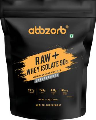 Abbzorb Raw + Whey Isolate 90% (With Digestive) Whey Protein