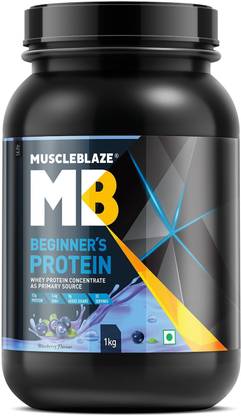MUSCLEBLAZE Beginner's Whey Protein, No Added Sugar Whey Protein