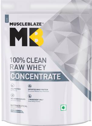 MUSCLEBLAZE 100% Clean Raw Concentrate, Light & Clean, Easy to Digest Whey Protein