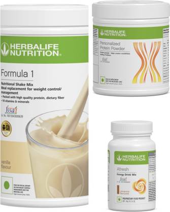 HERBALIFE F1 SHAKE Vanilla , PP Powder 200 G , Afresh - Cinnamon Protein Shake