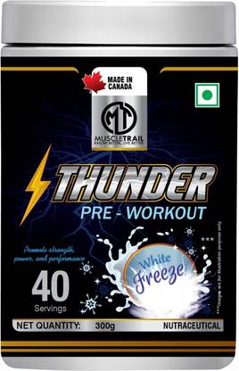 Muscle Trail Thunder Pre Workout Powder For Men & Women Made In Canada|40 Serving Pre Workout