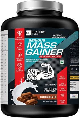 Shadow Labs Serious Mass Gainer With Whey Protein Weight Gainers/Mass Gainers