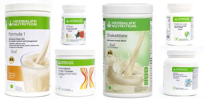 HERBALIFE FORMULA 1SHAKE BANANA+PP200+SHAKEMATE+TULSI +CELL U LOSS+MULTIVITAMIN TABLET Plant-Based Protein