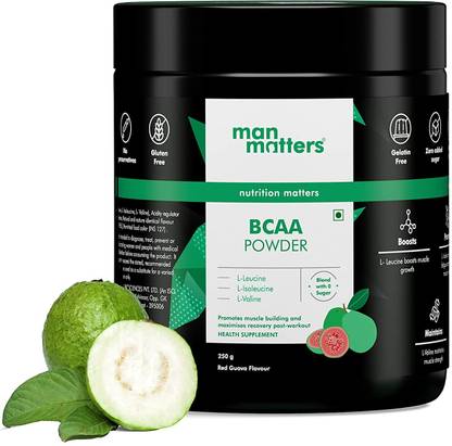 Man Matters BCAA Powder for Men - Promotes Muscle Building & Recovery Post-Workout BCAA