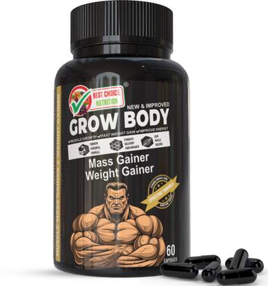 BEST CHOICE NUTRITION Grow Body New formula, The Ultimate I 100% Ayurvedic Weight Gainers/Mass Gainers Weight Gainers/Mass Gainers