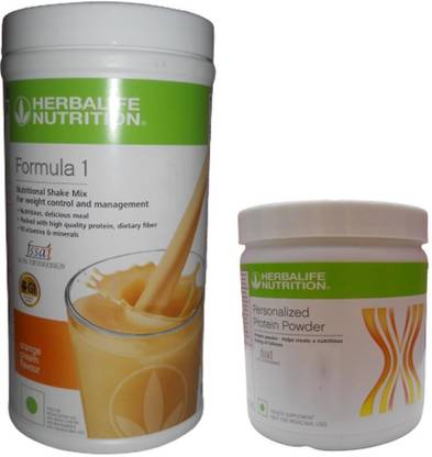 HERBALIFE Formula 1 Shake Mix - Orange Flavor With Personalized Protein Powder 200 Gram Plant-Based Protein