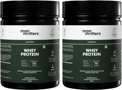 Man Matters Double Chocolate Whey Protein Powder | curated for muscle-building Whey Protein