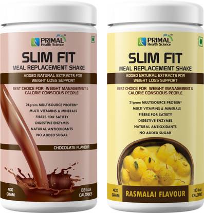PRIMAL HEALTH SCIENCE Slim Shake Protein Powder for Weight Loss Healthy Meal Replacer with Vitamins Protein Shake