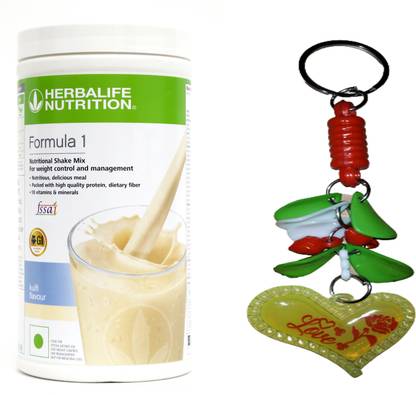 HERBALIFE Formula 1 Nutrition Shake - Kulfi Flavor For Weight Loss With Unique Love Keychain प्लांट-बेस्ड प्रोटीन
