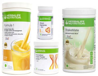 Herbalife Nutrition FORMULA-1 SHAKE MANGO+PROTEIN POWDER -200GM+AFRESH -GINGER-+SHAKE MATE Protein Shake