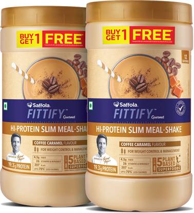 Saffola Fittify HI-Protein Weight Loss B1G1 Shake | 12 Servings Whey Protein