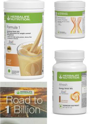 HERBALIFE Formula 1 Orange , PP Powder 200 G , Afresh Energy Mix - Cinnamon Protein Shake